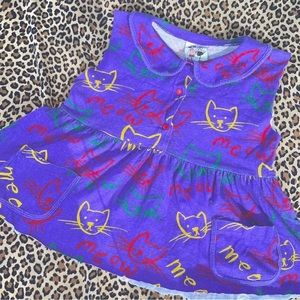 Vintage Cat Peplum Babydoll Crop Top Pockets Collar Kid Core Aesthetic Raw Hem